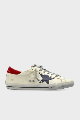 Golden Goose Logolu Hakiki Deri Sneaker Erkek Ayakkabı GMF00101.F006839.10317 BEYAZ - 1