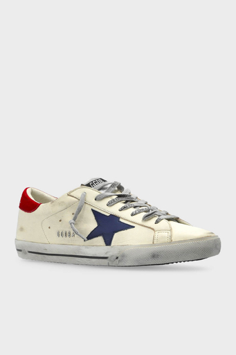 Golden Goose Logolu Hakiki Deri Sneaker Erkek Ayakkabı GMF00101.F006839.10317 BEYAZ - 3