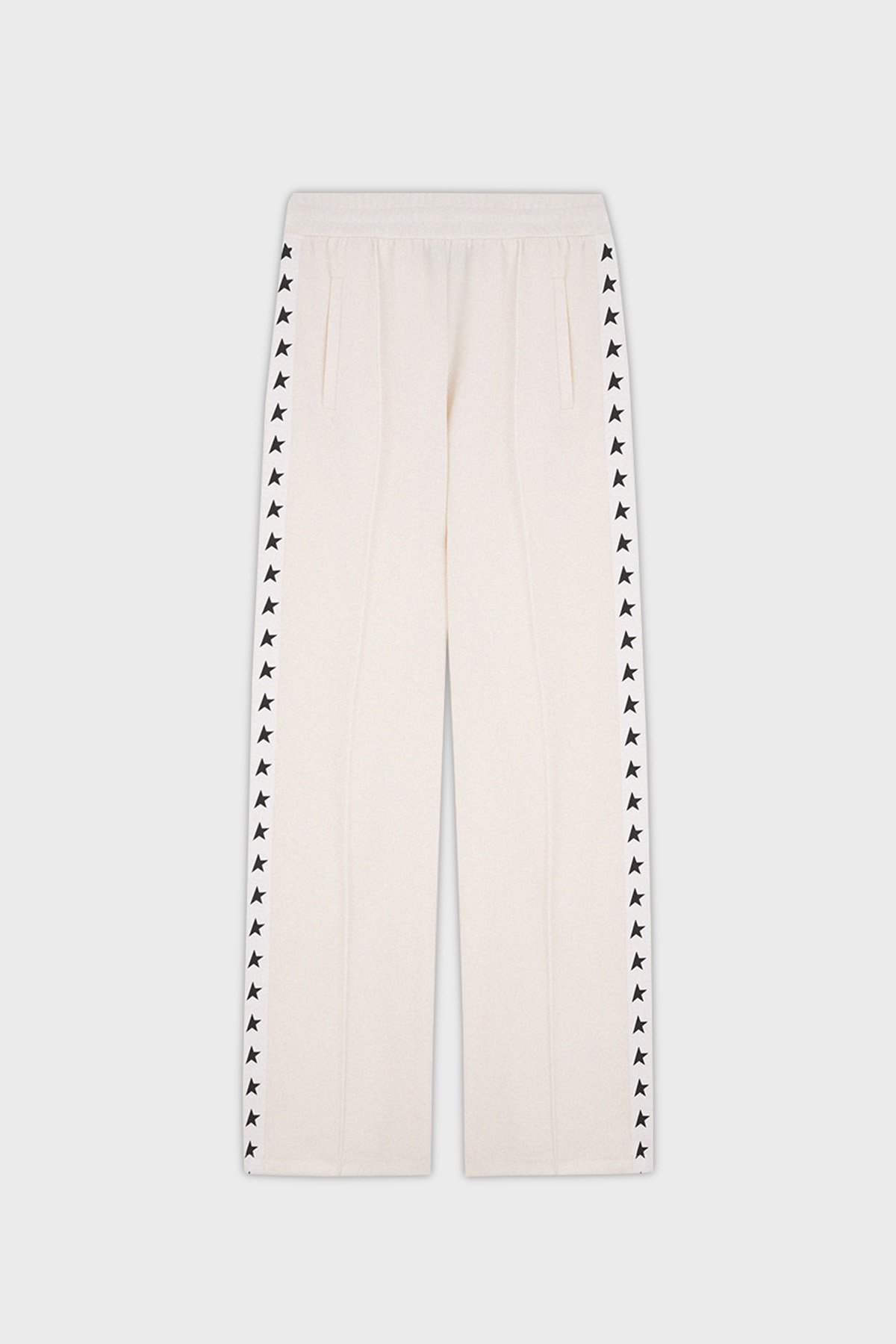 Golden ｜TRAINING PANTS (GWP00877 P000521 81347) Men's black joggers with white stars on the sides