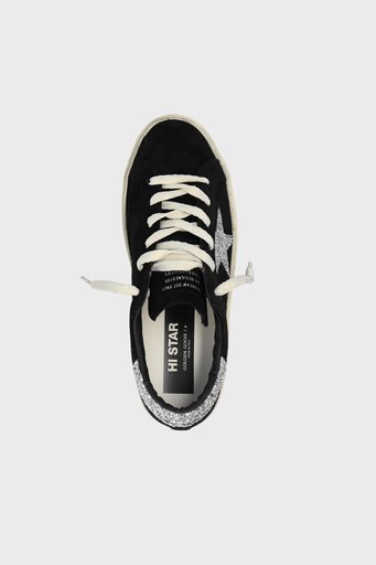 Golden Goose Simli Hakiki Deri Kalın Tabanlı Sneaker Bayan Ayakkabı GWF00118.F006389.90179 SİYAH - 10