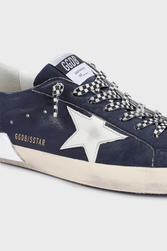 Golden Goose Vintage Deri Sneaker Erkek Ayakkabı GMF00587.F004802.50789 LACİVERT - 4