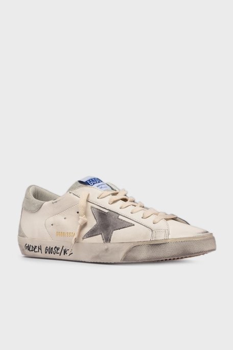 Golden Goose Vintage Hakiki Deri Sneaker Erkek Ayakkabı GMF00102.F005359.11166 EKRU - 3