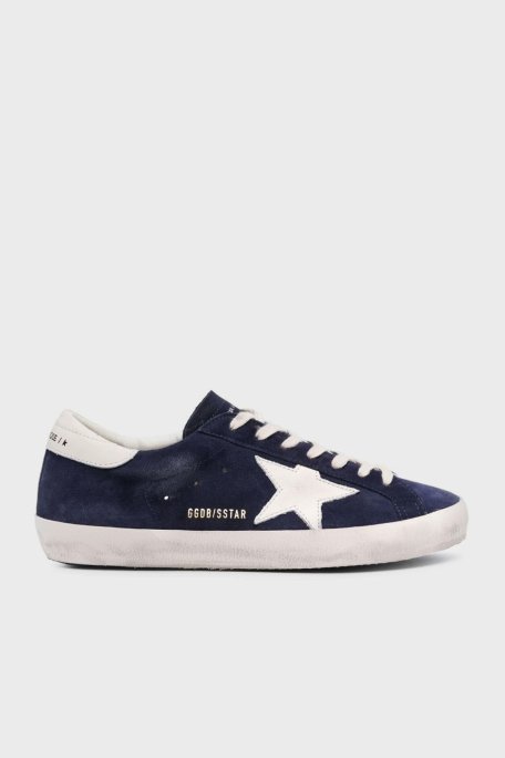 Golden Goose Vintage Süet Deri Sneaker Erkek Ayakkabı GMF00101.F005529.50669 LACİVERT - 5
