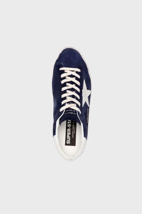 Golden Goose Vintage Süet Deri Sneaker Erkek Ayakkabı GMF00101.F005529.50669 LACİVERT - 8