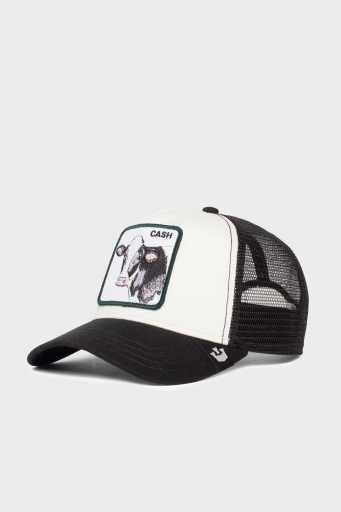 Goorin Bros The Cash Cow Pamuklu File Detaylı Animal Desenli Unisex Şapka 1010383 SİYAH-BEYAZ - 2