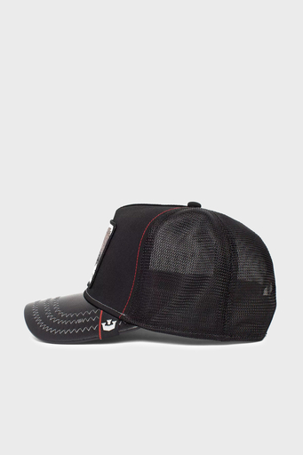 Goorin Bros Tyrant King Deri ve File Detaylı Animal Desenli Unisex Şapka 1010141 SİYAH - 2