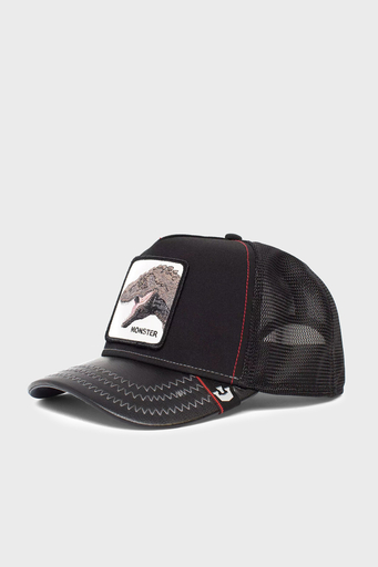 Goorin Bros Tyrant King Deri ve File Detaylı Animal Desenli Unisex Şapka 1010141 SİYAH - 3