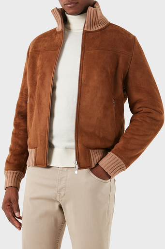 Gran Sasso % 100 Yün Regular Fit Dik Yaka Erkek Ceket 78148 58000 190 TABA - 7
