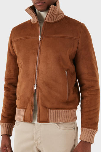 Gran Sasso % 100 Yün Regular Fit Dik Yaka Erkek Ceket 78148 58000 190 TABA - 9