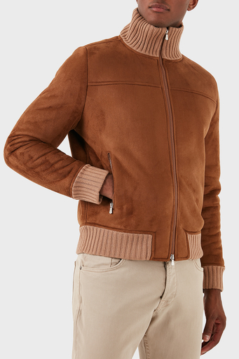 Gran Sasso % 100 Yün Regular Fit Dik Yaka Erkek Ceket 78148 58000 190 TABA - 10