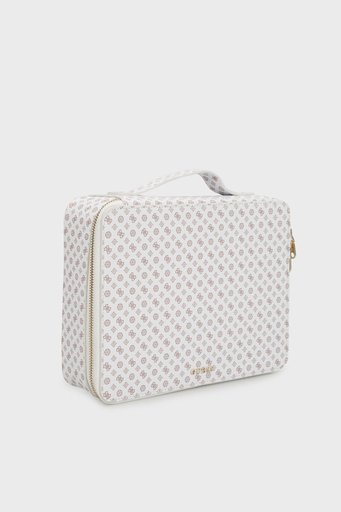 Guess All In One Logolu Fermuarlı Kozmetik PW7480P4450 Bayan Çanta PW7480 P4450 WLT BEYAZ - 5