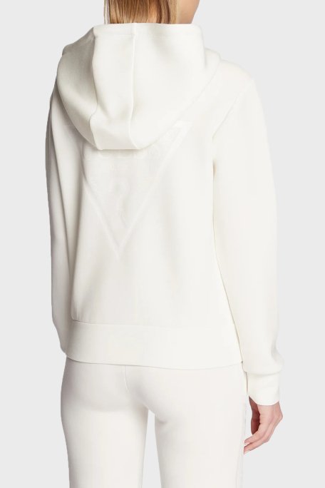 Guess Allie Regular Fit Kapüşonlu Arkası Üçgen Logolu V3RQ11K7UW2 Bayan Sweat V3RQ11 K7UW2 G6K5 EKRU - 3