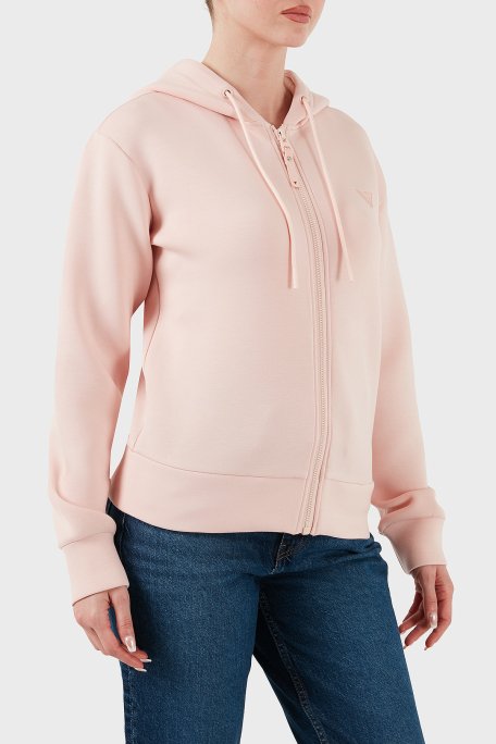 Guess Allie Regular Fit Kapüşonlu Arkası Üçgen Logolu V3RQ11K7UW2 Bayan Sweat V3RQ11 K7UW2 G6O1 PUDRA - 4