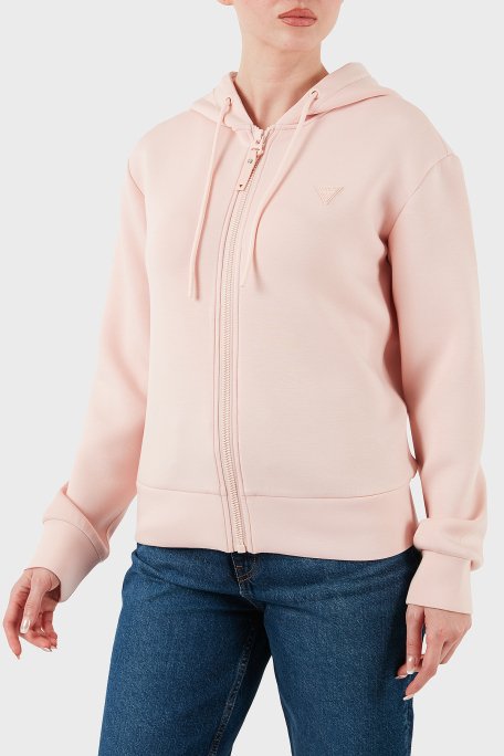 Guess Allie Regular Fit Kapüşonlu Arkası Üçgen Logolu V3RQ11K7UW2 Bayan Sweat V3RQ11 K7UW2 G6O1 PUDRA - 5