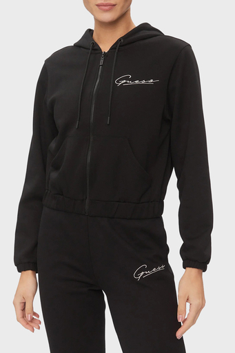 Guess Allycia Kapüşonlu Cropped Fit V4RQ02KC3D2 Bayan Sweat V4RQ02 KC3D2 JBLK SİYAH - 1