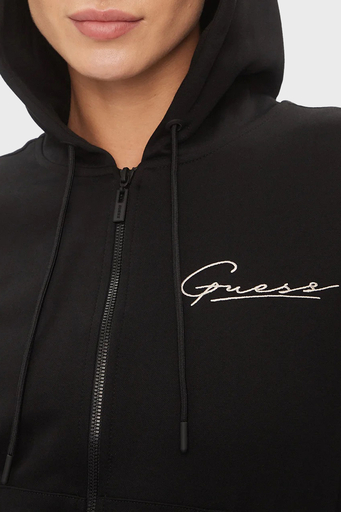Guess Allycia Kapüşonlu Cropped Fit V4RQ02KC3D2 Bayan Sweat V4RQ02 KC3D2 JBLK SİYAH - 4