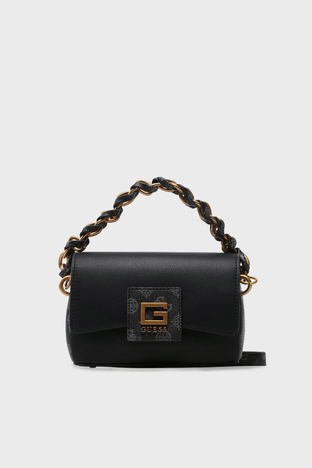 Guess - Guess Alva Logolu Çıkarılabilir Omuz Askılı Bayan Çanta HWVL8676780 BML SİYAH
