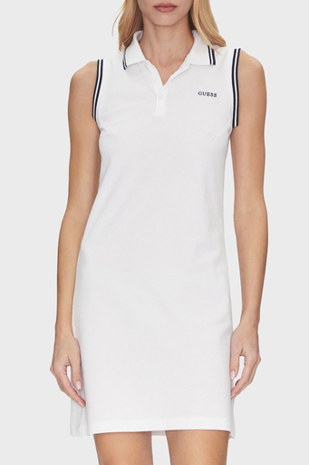 Guess Amaryllis Pamuklu Regular Fit Polo Yaka Mini V5GK04KCOK1 Bayan Elbise V5GK04 KCOK1 G011 BEYAZ - 1