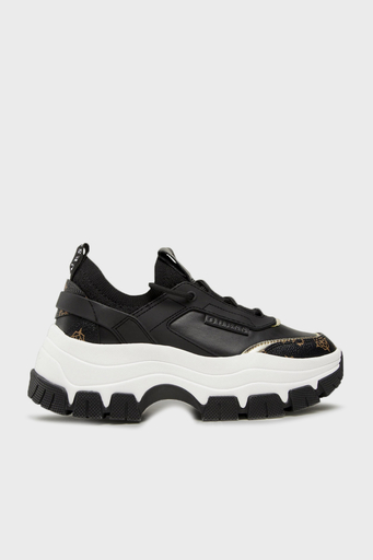 Guess Braydın Kalın Taban Sneaker Bayan Ayakkabı FL8BYD SMF12 BLKBR SİYAH-KAHVE - 1