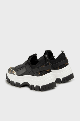 Guess Braydın Kalın Taban Sneaker Bayan Ayakkabı FL8BYD SMF12 BLKBR SİYAH-KAHVE - 3