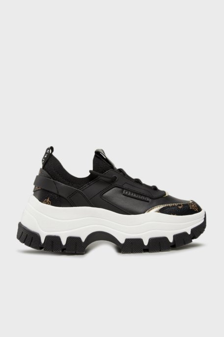 Guess Braydın Kalın Taban Sneaker Bayan Ayakkabı FL8BYD SMF12 BLKBR SİYAH-KAHVE - 1