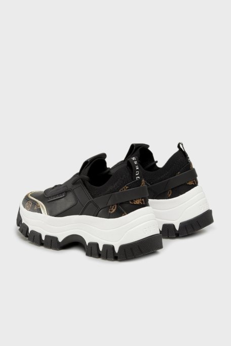 Guess Braydın Kalın Taban Sneaker Bayan Ayakkabı FL8BYD SMF12 BLKBR SİYAH-KAHVE - 3