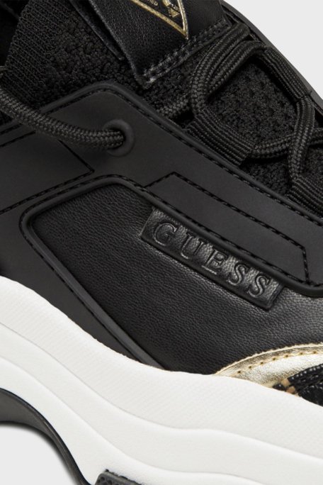 Guess Braydın Kalın Taban Sneaker Bayan Ayakkabı FL8BYD SMF12 BLKBR SİYAH-KAHVE - 6