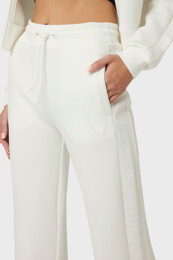Guess Brenda Regular Fit Yüksek Bel Bol Paça Logolu V3RB21K7UW2 Bayan Pantolon V3RB21 K7UW2 G6K5 BEYAZ - 4