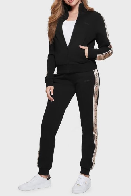 Guess Britney Pamuklu Regular Fit Fermuarlı Dik Yaka V2YQ16KB3P2 Bayan Sweat V2YQ16KB3P2 JBLK SİYAH - 6
