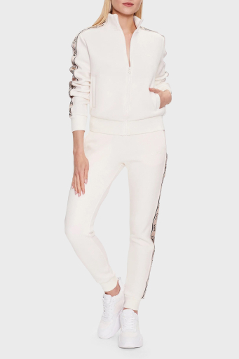 Guess Britney Regular Fit Dik Yaka Fermuarlı Bayan Sweat V2YQ16KB3P2 G6K5 EKRU - 12
