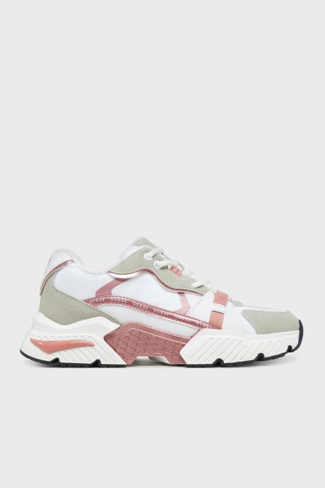 Guess Carlii5 Logolu Kalın Taban Sneaker FLJCARELE12 Bayan Ayakkabı FLJCAR ELE12 WHIPI BEYAZ-PEMBE - 7