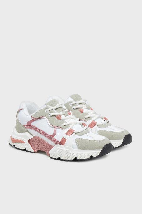 Guess Carlii5 Logolu Kalın Taban Sneaker FLJCARELE12 Bayan Ayakkabı FLJCAR ELE12 WHIPI BEYAZ-PEMBE - 8