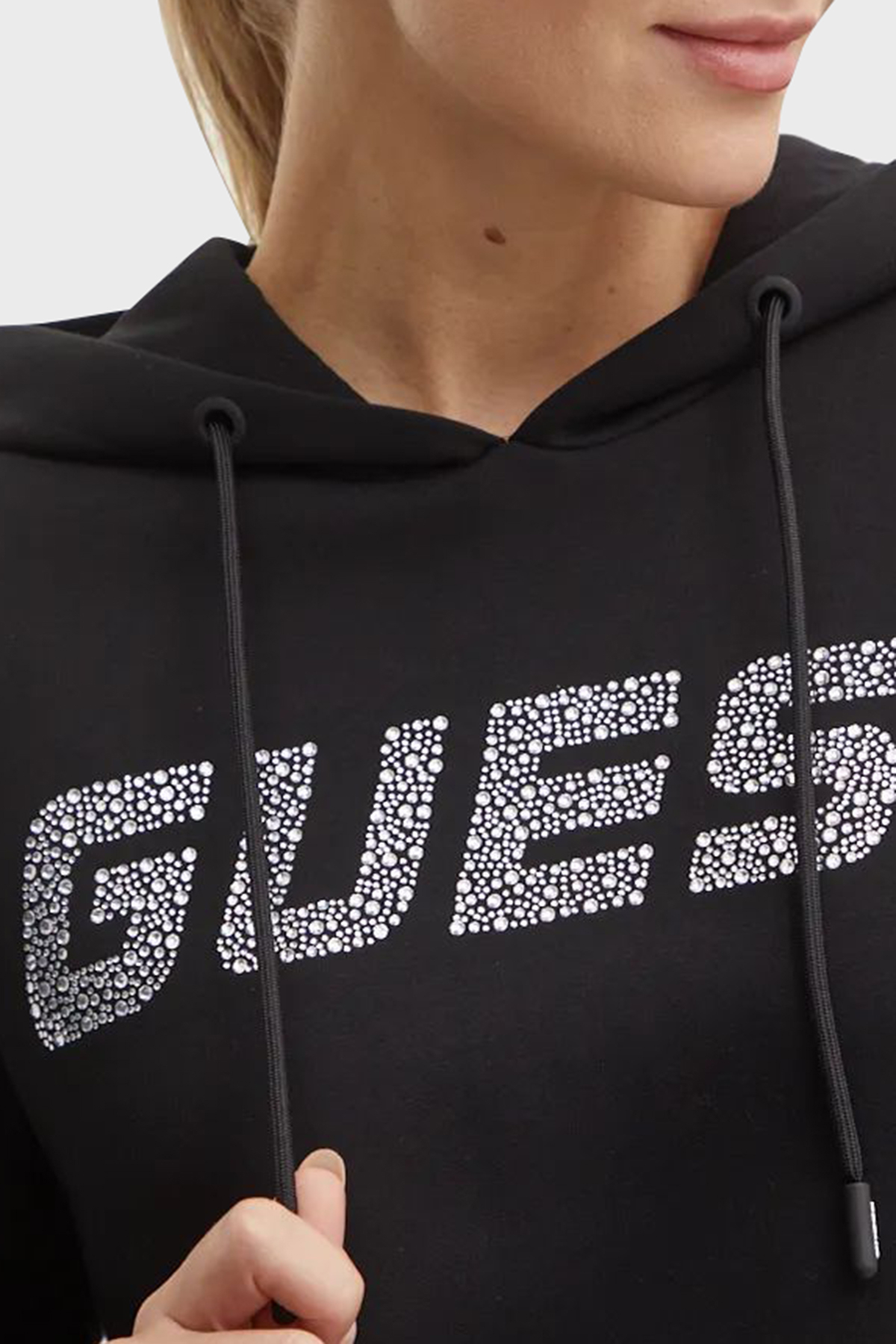 Guess Cecilia Taşlı Pamuklu Regular Fit Crop V4BQ25KC3D2