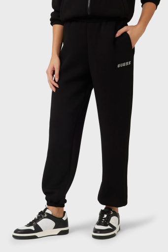 Guess Ceilia Taşlı Logolu Relaxed Fit Ribanalı Paça Jogger V4BB13K7UW2 Bayan Pantolon V4BB13 K7UW2 JBLK SİYAH - 1