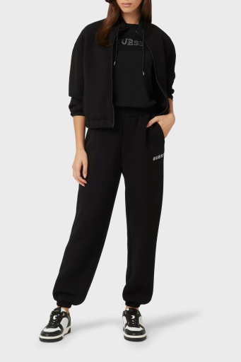 Guess Ceilia Taşlı Logolu Relaxed Fit Ribanalı Paça Jogger V4BB13K7UW2 Bayan Pantolon V4BB13 K7UW2 JBLK SİYAH - 2