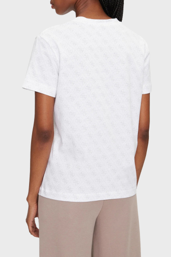 Guess Chrysanta Tamamı 4G Logolu Pamuklu Regular Fit V5GI16I3Z14 Bayan T Shirt V5GI16 I3Z14 P0JE BEYAZ - 2