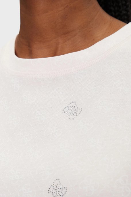 Guess Chrysanta Tamamı 4G Logolu Pamuklu Regular Fit V5GI16I3Z14P Bayan T Shirt V5GI16 I3Z14P 6FF AÇIK PEMBE - 9