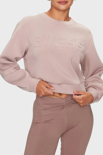 Guess Cindra Regular Fit Bisiklet Yaka Bayan Sweat V3BQ15 K7UW2 G4Q9 PUDRA - 1