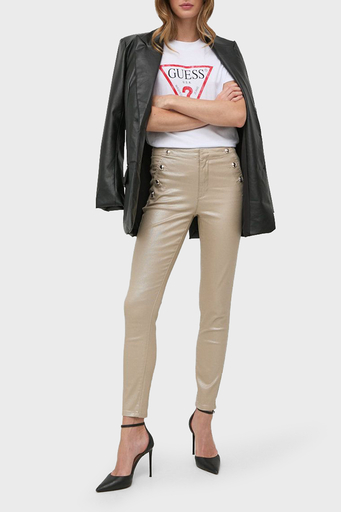 Guess Classic % 100 Pamuk Regular Fit Bisiklet Yaka Bayan T Shirt W2BI69K8FQ1 G011 BEYAZ - 3