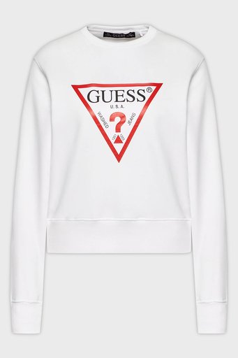 Guess Cn Original Pamuklu Regular Fit Bisiklet Yaka W2YQ16KBA10G011 Bayan Sweat W2YQ16 KBA10 G011 BEYAZ - 5