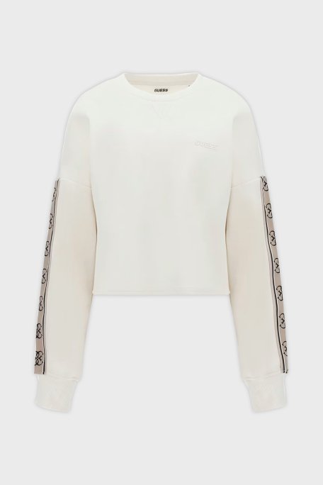 Guess Cymone Pamuklu Crop V3BQ16KB3P2 Bayan Sweat V3BQ16 KB3P2 G6K5 EKRU - 4