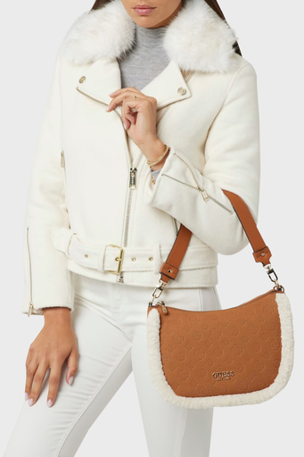 Guess Davika Kabartmalı 4G Logolu Çıkarılabilir Askılı HWPG9497020 Bayan Çanta HWPG94 97020 COG TABA - 6