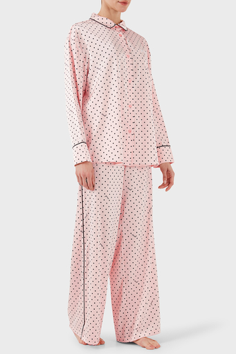 Guess Desenli Streç Comfort Fit Yüksek Bel Bol Paça O4BX16WEFC2 Bayan Pijama Takımı O4BX16 WEFC2 P6DQ PEMBE - 4