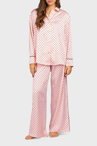 Guess Desenli Streç Comfort Fit Yüksek Bel Bol Paça O4BX16WEFC2 Bayan Pijama Takımı O4BX16 WEFC2 P6DQ PEMBE - 8