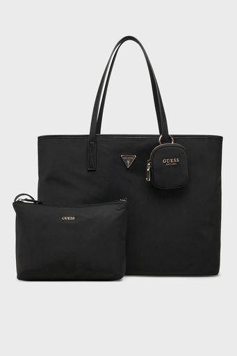 Guess Eco Portföylü Çift Tutma Saplı Büyük HWEYG839525 Bayan Çanta HWEYG8 39525 BLA SİYAH - 1