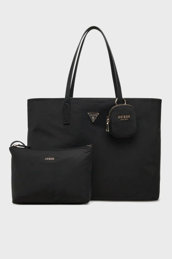 Guess Eco Portföylü Çift Tutma Saplı Büyük HWEYG839525 Bayan Çanta HWEYG8 39525 BLA SİYAH - 1