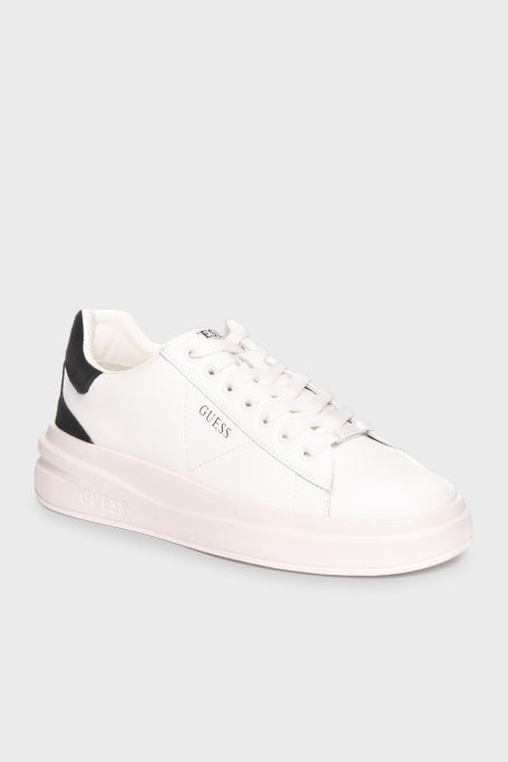Guess Elbina Hakiki Deri Sneaker FLJELBLEA12 Bayan Ayakkabı FLJELB LEA12 WHBLK SİYAH-BEYAZ - 6