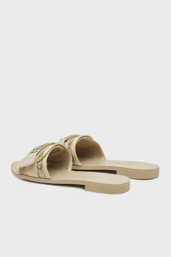 Guess Elyze 4G Logolu FLJELYLEL19 Bayan Terlik FLJELY LEL19 GOLD GOLD - 4