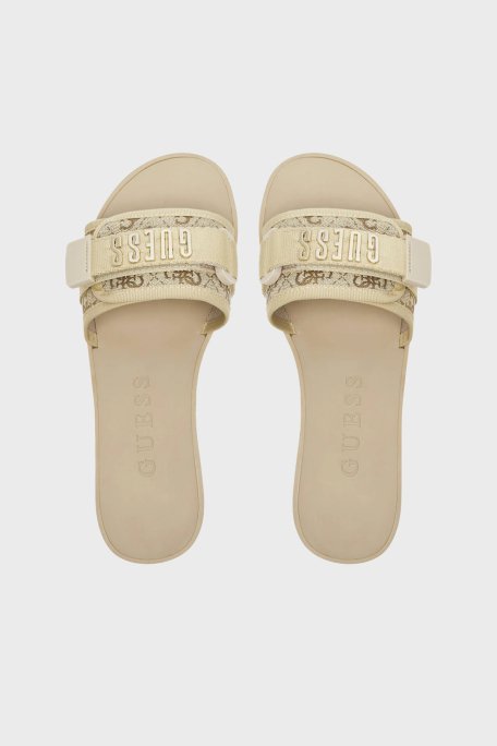 Guess Elyze 4G Logolu FLJELYLEL19 Bayan Terlik FLJELY LEL19 GOLD GOLD - 3