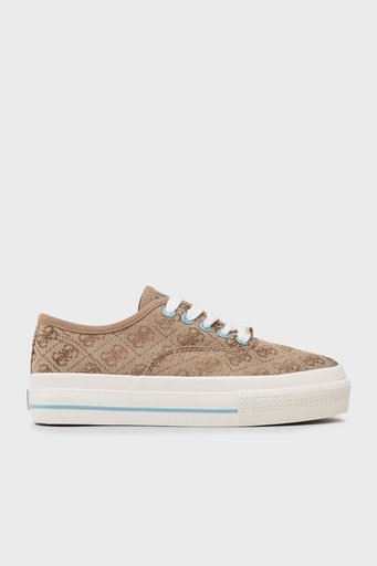 Guess Enea Logolu Sneaker Bayan Ayakkabı FL6ENN FAL12 BEIBL KAHVE-BEJ - 1